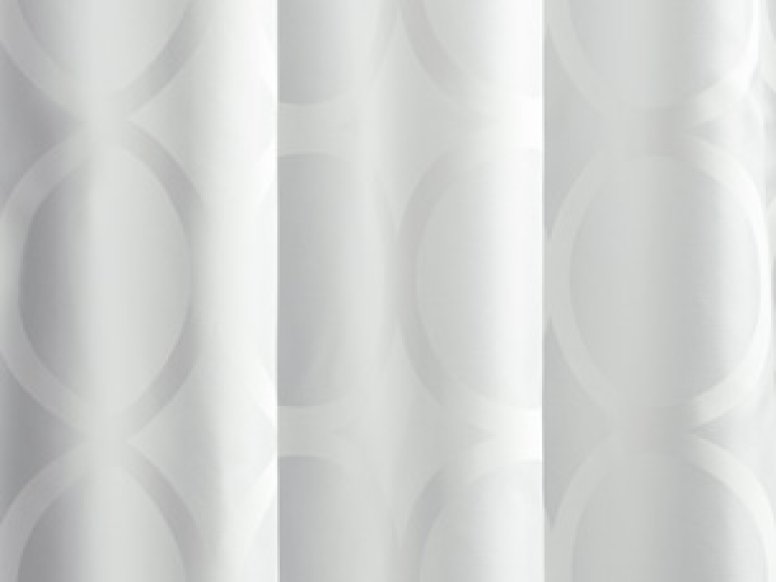 Shower curtain in the colour white with pattern